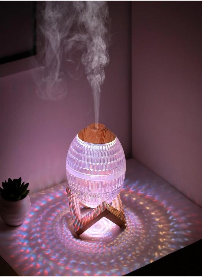 Generic Crystal Mini LED Humidifier by House of Quirk, Cool Mist Humidifier for Kids Bedroom with Gentle LED Night Light, Personal Decor Mini Humidifier with Auto-Off, Hydrogen Soothing  - Image 1