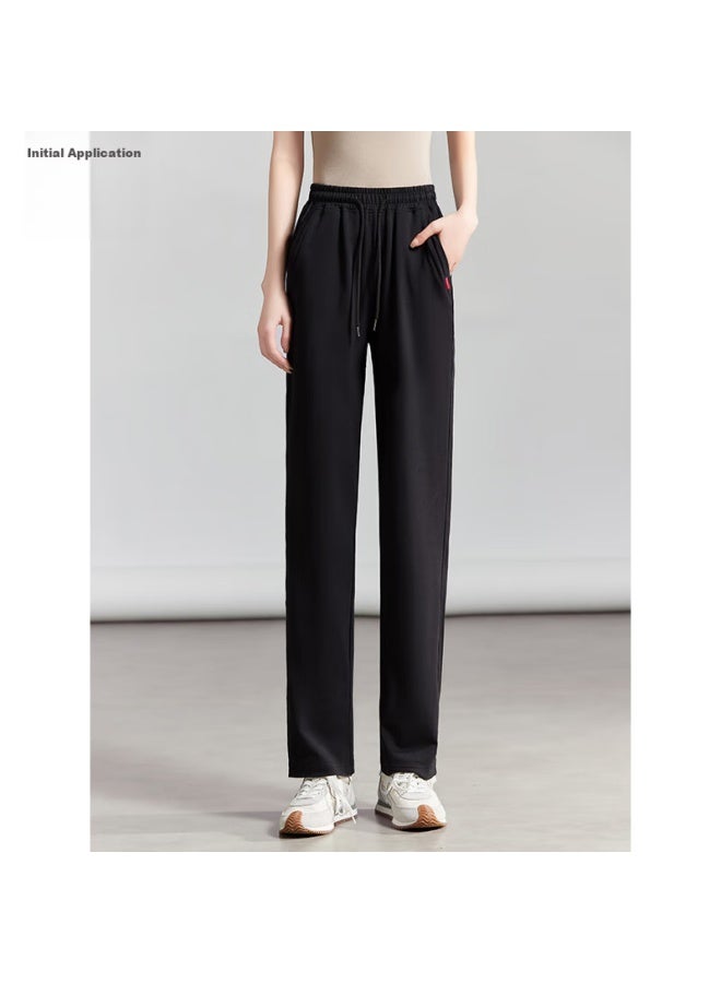 First Application Chushen Chunqiu Women's Elastic Waist Slim-fit Straight-leg Sports Pants, Korean Style Student Sweatpants, Casual Pants S137r1257 - Image 3