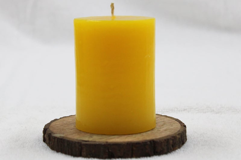 atorakushon® Paraffin Wax Smokeless Scented 2.5"X3" Yellow Tall Pillar Candles for Decoretion Pack of 2 - Image 5