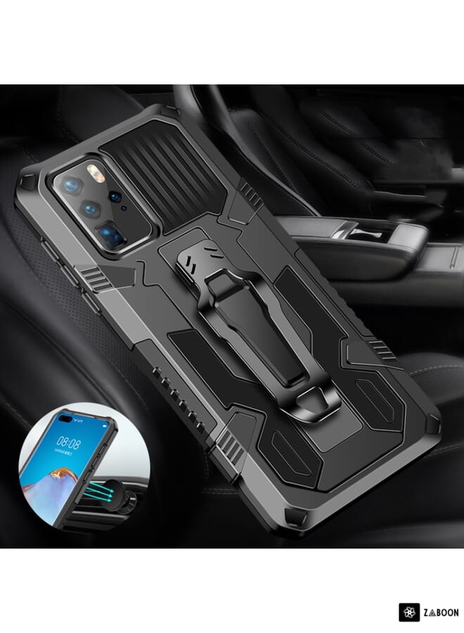 Green Tiger For Huawei P40 Pro Machine Armor Warrior Shockproof PC + TPU Protective Case(Coffee) - Image 5