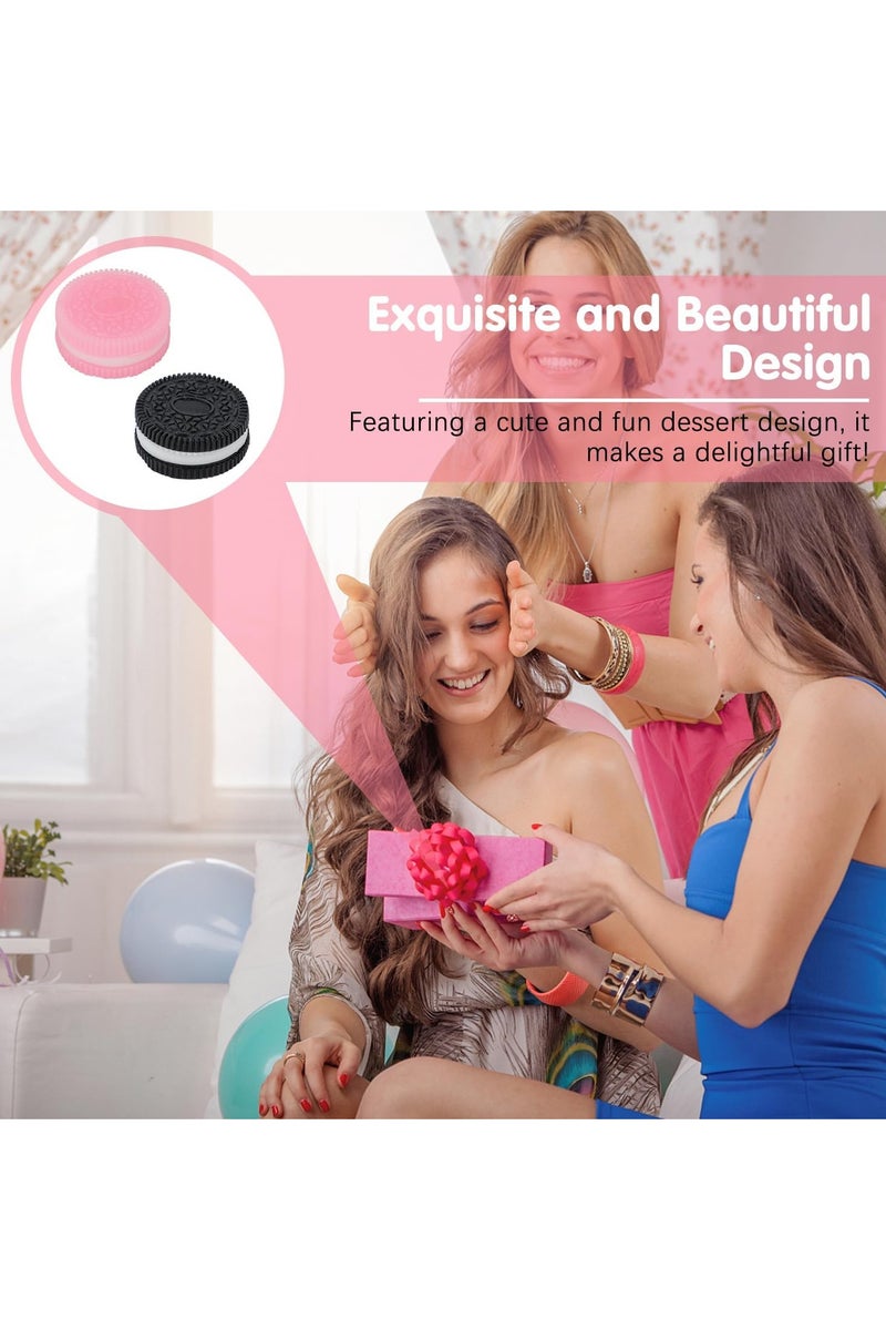 4PCS Silicone Cookie Squishy Toys – Soft Stress Relief Toys for Anxiety, Focus & Desk Decoration, Portable Fidget Toy Set - Image 4