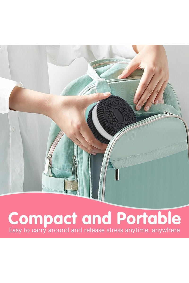 4PCS Silicone Cookie Squishy Toys – Soft Stress Relief Toys for Anxiety, Focus & Desk Decoration, Portable Fidget Toy Set - Image 5