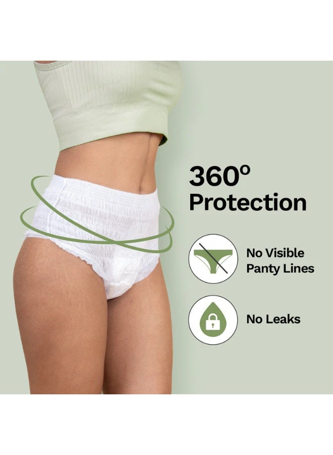 بيساف بي سيف سراويل نسائية لاستخدام مرة واحدة، مقاومة للتسرب، سراويل داخلية للدورة الشهرية لتدفق الدم الغزير، سهلة الارتداء توفر حماية 360 درجة، راحة طوال الليل، خالية من السموم ولا تسبب حساسية، 4 كلوتات - مقاس S-M - Image 5