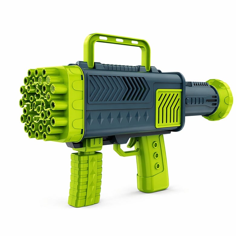 O2. 46 Hole Rocket Launcher Bubble Gun – Green | High Output Kids Bubble Blaster - Image 2