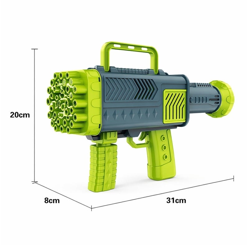 O2. 46 Hole Rocket Launcher Bubble Gun – Green | High Output Kids Bubble Blaster - Image 5