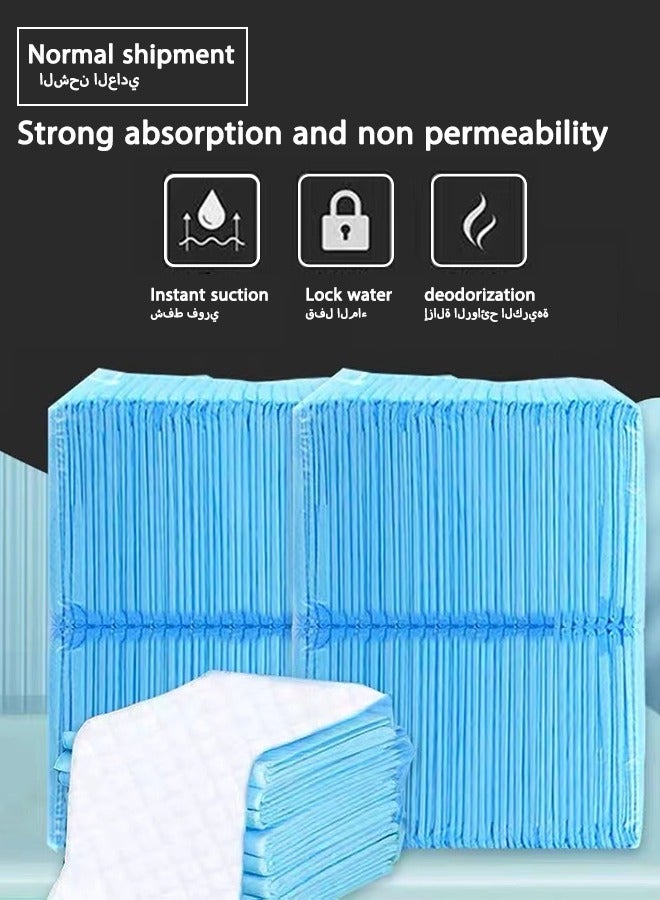 Generic 40 L sized Dog Pad Sheets, Pee Pads Dog,Dogs Pads,pee pads for dog, dog pee pad,pet training pads are suitable for puppies, cats, rabbits, and pets. They are highly absorbent, leak proof, quick drying Dog Pads, disposable pet urine pads and dog urine isolation pads,60x60cm - 40 Pieces,Blue  - Image 4