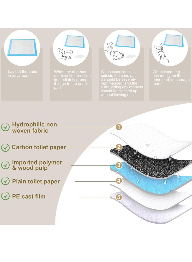 Generic 40 L sized Dog Pad Sheets, Pee Pads Dog,Dogs Pads,pee pads for dog, dog pee pad,pet training pads are suitable for puppies, cats, rabbits, and pets. They are highly absorbent, leak proof, quick drying Dog Pads, disposable pet urine pads and dog urine isolation pads,60x60cm - 40 Pieces,Blue  - Image 5