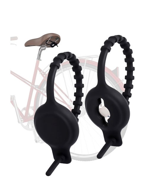 Airtag Bike Mount, Bicycle Mount Holder for Hidden Under Seat, Gps Tracker Anti Theft Case Compatible with Airtag, 2 Pack Loop Luggage, Bike, Scooter