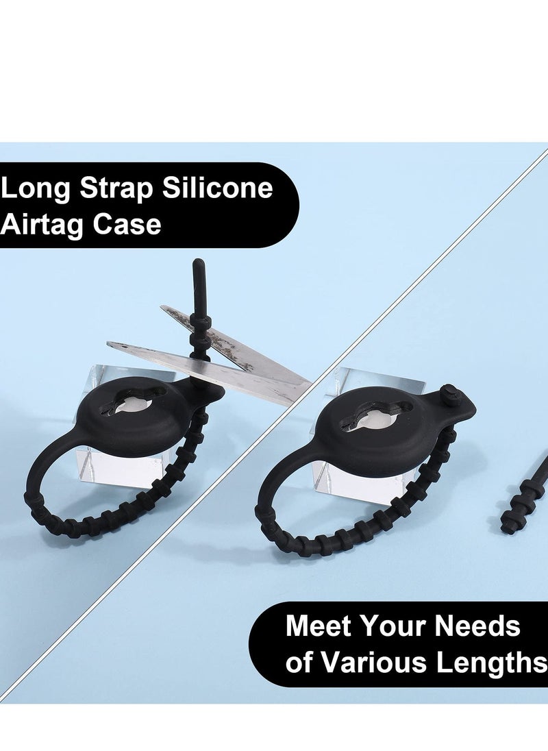 Airtag Bike Mount, Bicycle Mount Holder for Hidden Under Seat, Gps Tracker Anti Theft Case Compatible with Airtag, 2 Pack Loop Luggage, Bike, Scooter