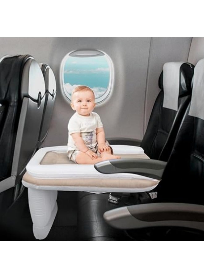 Toddler Travel Bed Inflatable Toddler Airplane Bed Kids Bed Airplane Inflatable Bed Kids Car Seat Extender Toddler Air Mattress with Hand Pump Travel Bag Safety Belt  - Image 2
