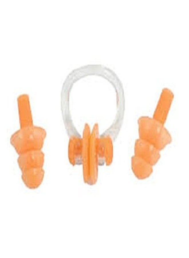 KAAS Swimming Kit Nose and Ear Protector Water Protector Nose Clip and Ear Clip for Swimmer, Adults and Children Swimming Ear Plugs(Orange) - Image 2
