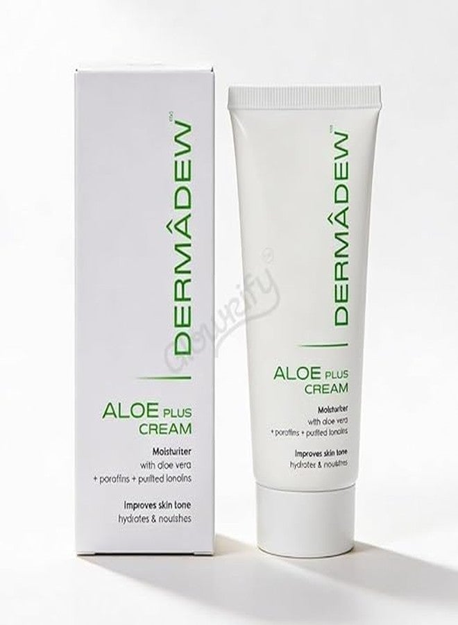 Dermadew Aloe Plus Moisturiser Cream with Aloe Vera, Paraffins and Purified Lanolins (1, 150g) - Image 2