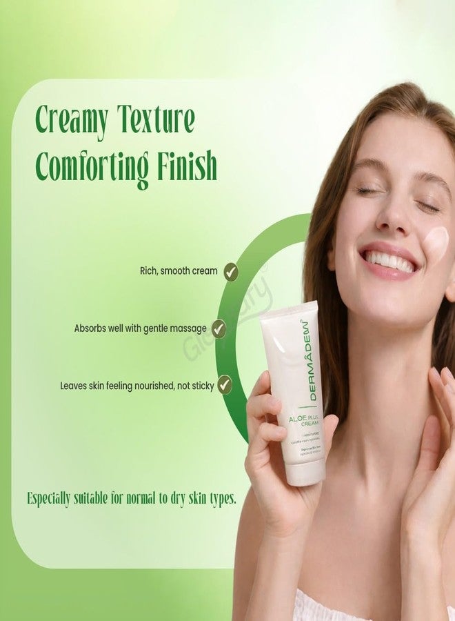 Dermadew Aloe Plus Moisturiser Cream with Aloe Vera, Paraffins and Purified Lanolins (1, 150g) - Image 4