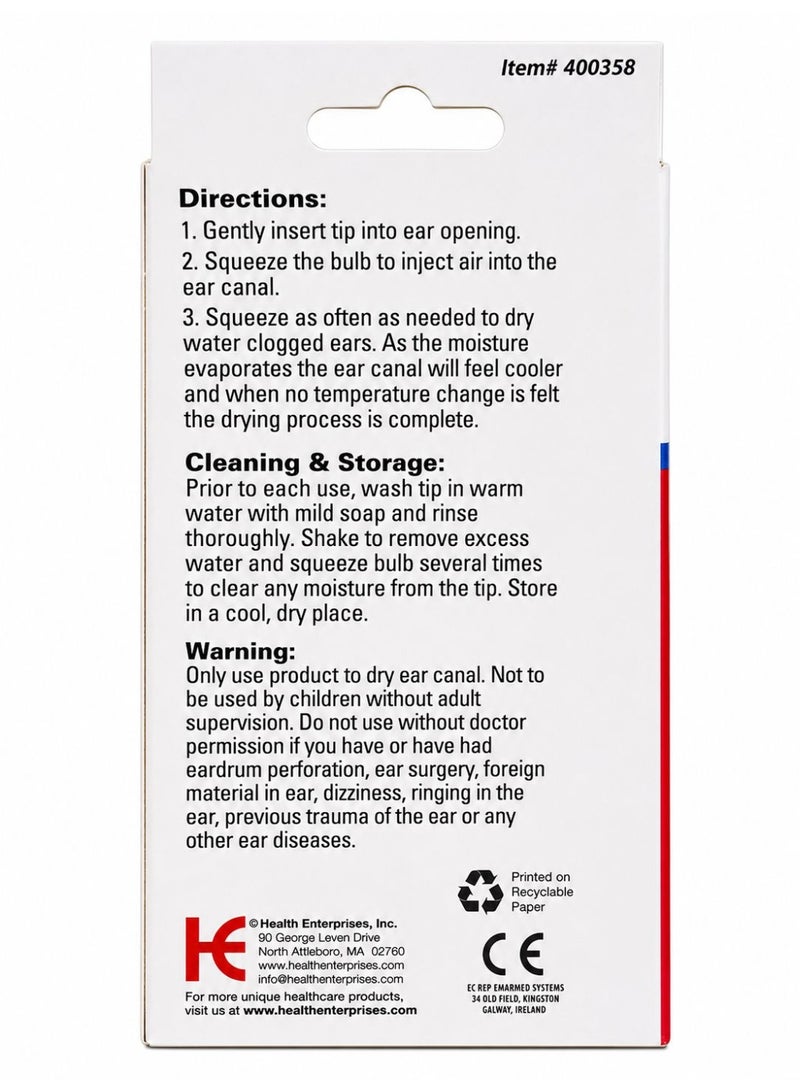 ACU-LIFE DryEars Ear Drying Aid for Swimmer’s Ear, Uses Air Not Alcohol, Works in 20 Seconds, 29.5ml - Image 2
