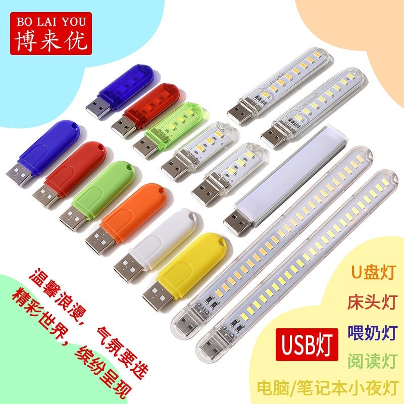 Led Night Light 3 Lights 8 Lights 24 Lights Usb Charging Treasure Lights Computer Health Plate Lights Field Camping Lights Students Stay Lights - Image 2