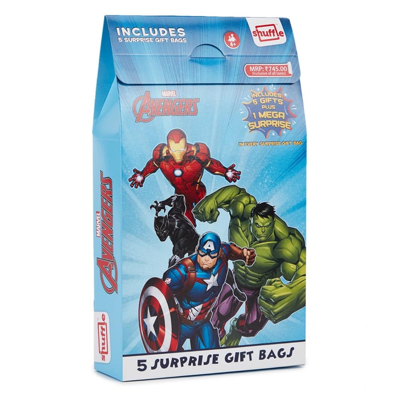Shuffle Marvel Surprise Gift Bags - Pack of 5 | Perfect Party Favors, Return Gifts & Goodie Bags for Kids | Durable, Colorful, and Avengers-Themed Gift Bags for Birthday Parties & Celebrations - Image 2