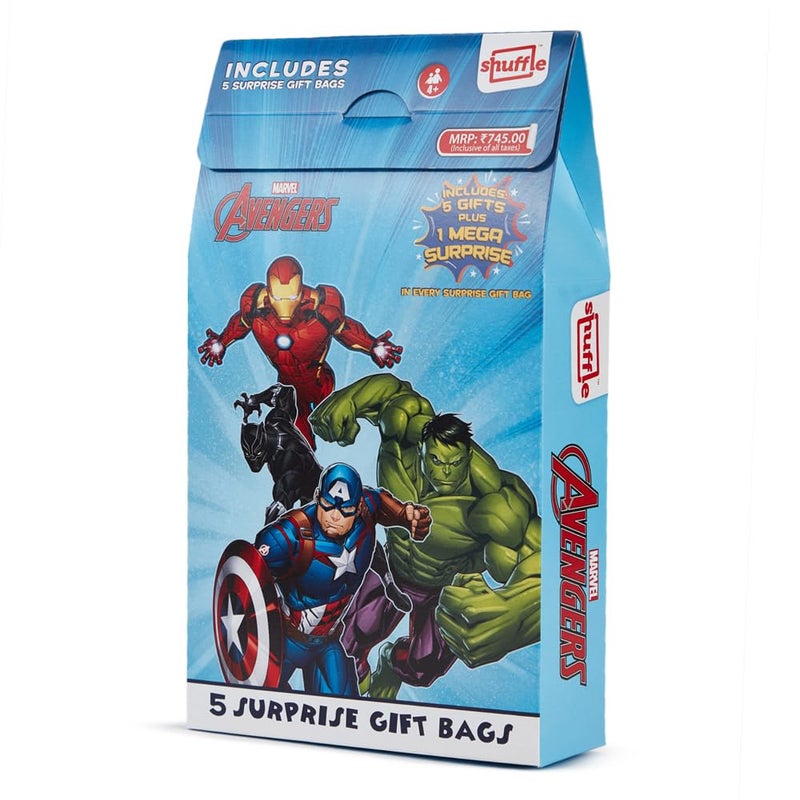 Shuffle Marvel Surprise Gift Bags - Pack of 5 | Perfect Party Favors, Return Gifts & Goodie Bags for Kids | Durable, Colorful, and Avengers-Themed Gift Bags for Birthday Parties & Celebrations - Image 4