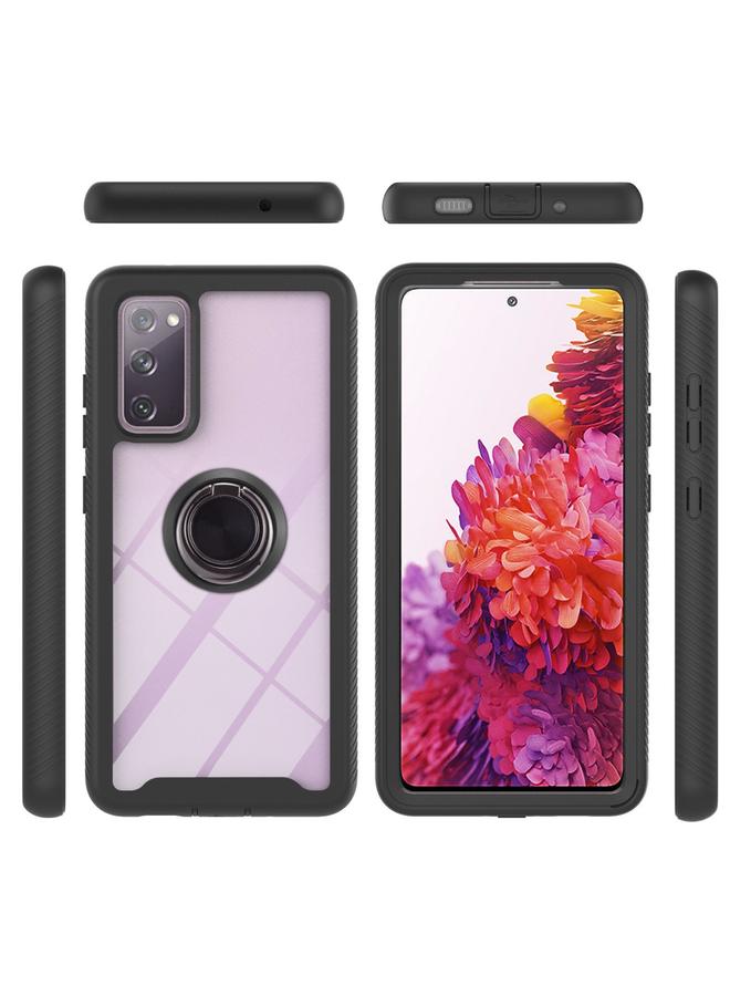 S-TOP Case For Samsung Galaxy S20 FE 4G / 5G Starry Sky Solid Color Series Shockproof PC + TPU Protective Case with Ring Holder & Magnetic Function - Image 2