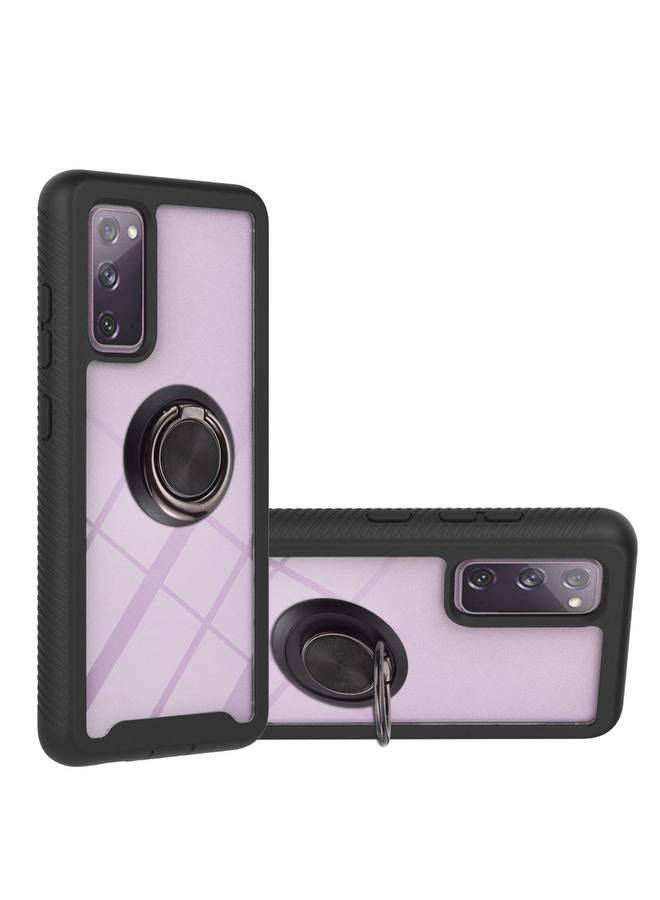 S-TOP Case For Samsung Galaxy S20 FE 4G / 5G Starry Sky Solid Color Series Shockproof PC + TPU Protective Case with Ring Holder & Magnetic Function - Image 1