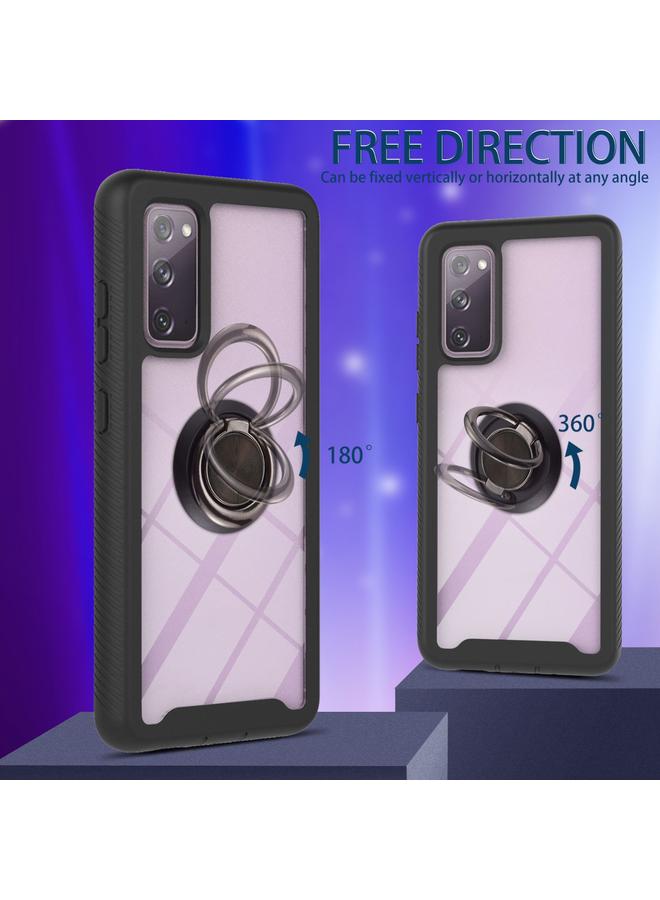 S-TOP Case For Samsung Galaxy S20 FE 4G / 5G Starry Sky Solid Color Series Shockproof PC + TPU Protective Case with Ring Holder & Magnetic Function - Image 4