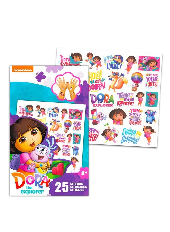 DORA the EXPLORER Temporary Tattoos Set ~ 75 Dora Tattoos Party Favors for Kids Girls Boys - Image 2