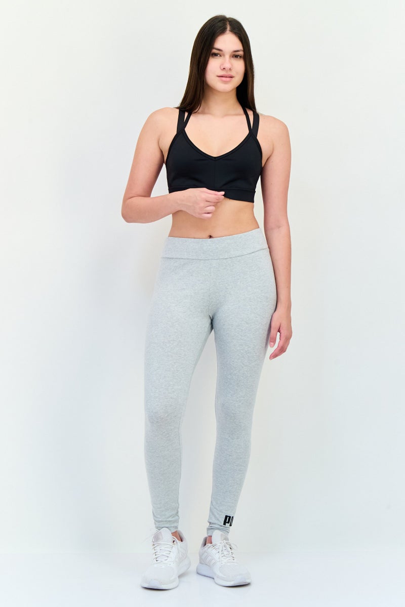 PUMA سوتيان رياضي خفيف مبطن بشعار العلامة التجارية للنساء، أسود - Image 4