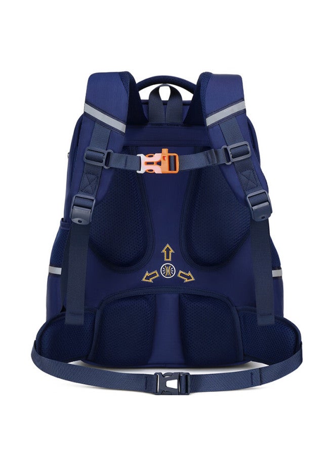 Edison Primary School Backpack With Spine Protection, Weight Reduction, Large Capacity, Anti-drop Children's Shoulder Bag 2329-1 Royal Blue - Image 4