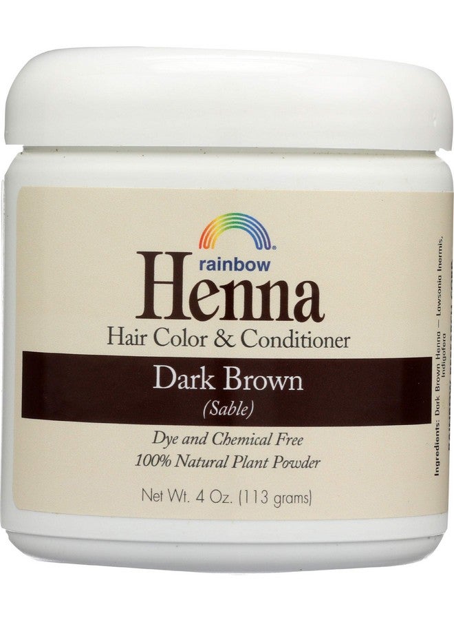 Henna Hair Color And Conditioner Dark Brown 4 Ounce