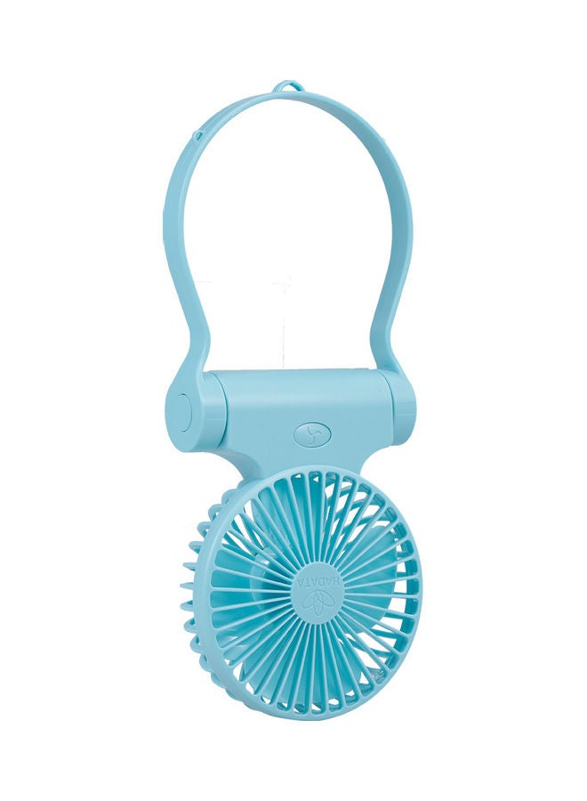 Loquat Portable Neck Hanging Mini USB Rechargeable Fan Blue - Image 2
