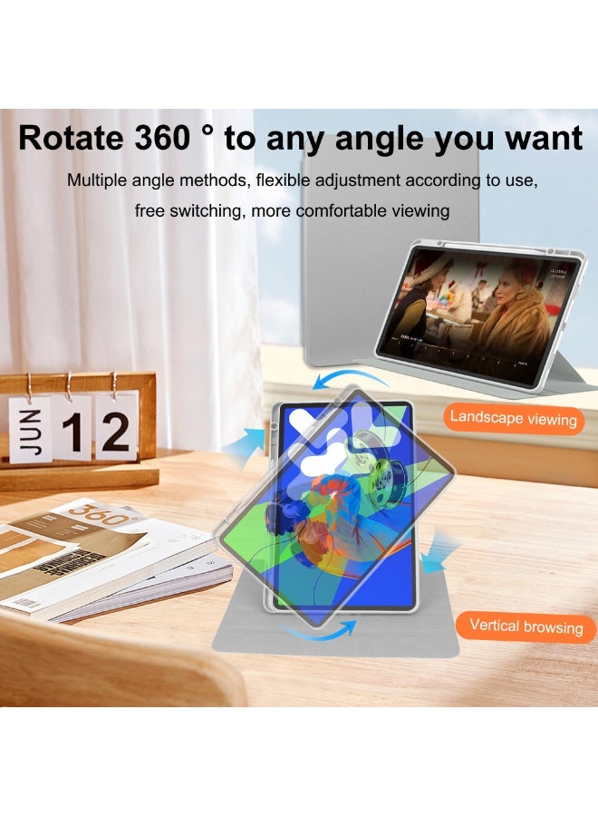 eGreen99 for Samsung Galaxy Tab S10 FE / S10 Lite / S9 / S9 FE Case Cover, Deformable 3+Y-Shaped Design, Multi Angle, Tpu Soft Leather Tablet Cover, Automatic Wake-Up/Sleep，gray - Image 3