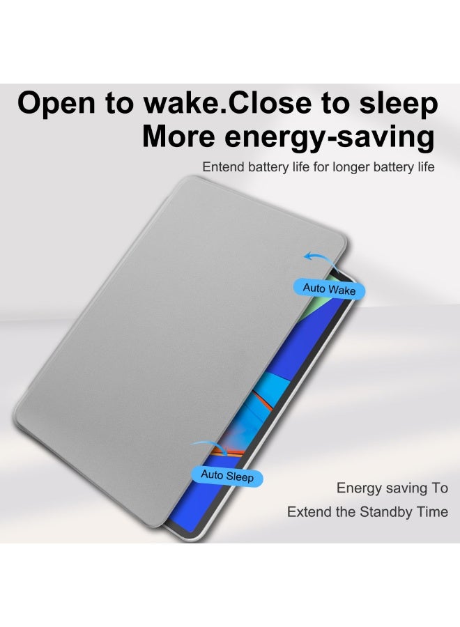 eGreen99 for Samsung Galaxy Tab S10 FE / S10 Lite / S9 / S9 FE Case Cover, Deformable 3+Y-Shaped Design, Multi Angle, Tpu Soft Leather Tablet Cover, Automatic Wake-Up/Sleep，gray - Image 5