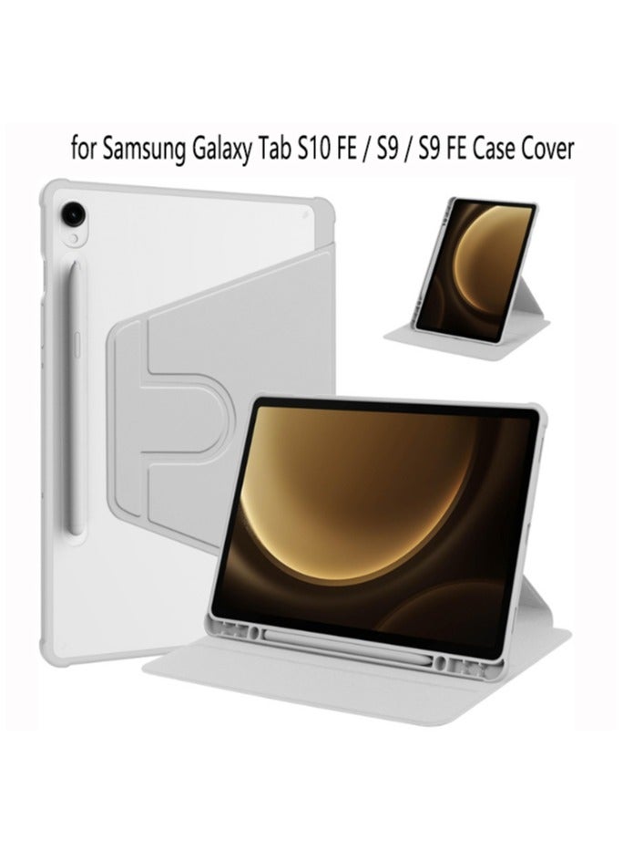 eGreen99 for Samsung Galaxy Tab S10 FE / S10 Lite / S9 / S9 FE Case Cover, Deformable 3+Y-Shaped Design, Multi Angle, Tpu Soft Leather Tablet Cover, Automatic Wake-Up/Sleep，gray - Image 1