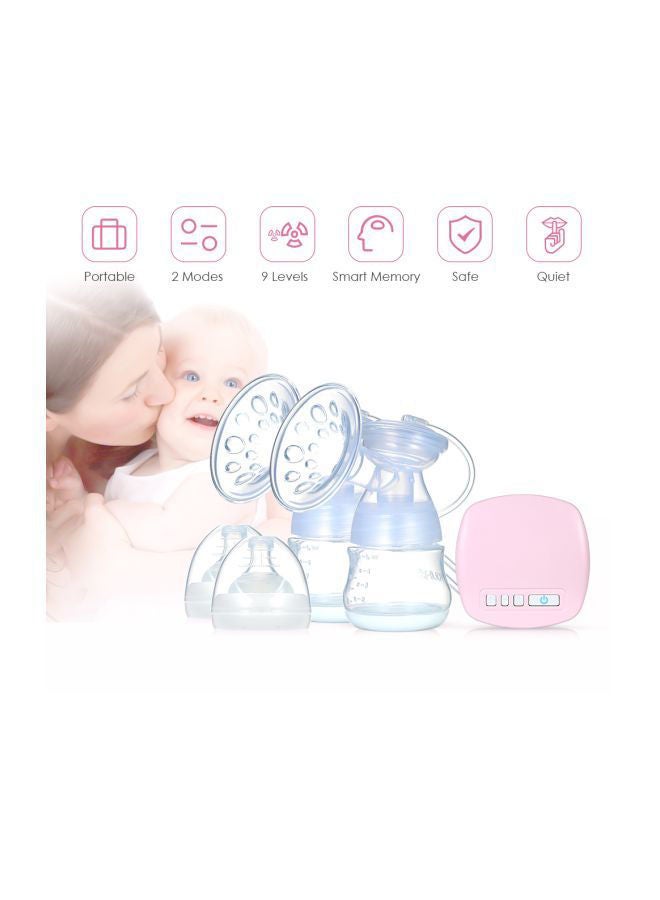 الكهربائية مع جهاز شفط الحليب والتدليك 2 طرق 9-150ml ( الوردي ) - Image 4