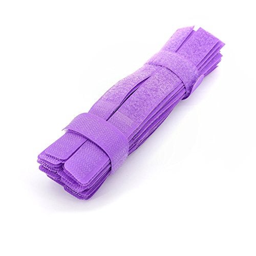 Pasow 50pcs Cable Ties Reusable Fastening Wire Organizer Cord Rope Holder 7 Inch (Purple) - Image 1