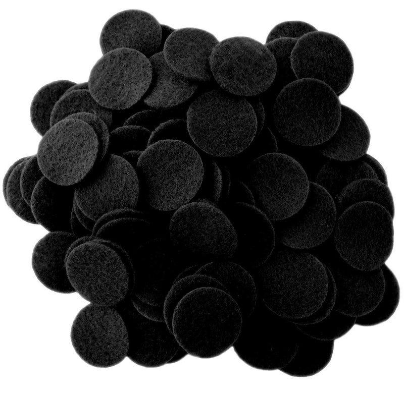 Playfully Ever After Black Craft Felt Circles 5 Inch 18pc