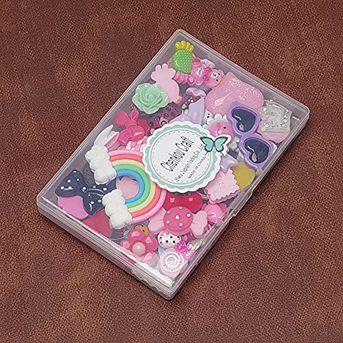 Chenkou Craft 50pcs Lots Mix Assort Easter DIY Flatbacks Resin Flat Back Scrapbooking Slime Beads Supplies for DIY Craft + 1pc Clear Box - Image 3