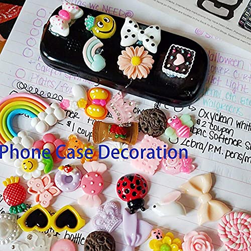 Chenkou Craft 50pcs Lots Mix Assort Easter DIY Flatbacks Resin Flat Back Scrapbooking Slime Beads Supplies for DIY Craft + 1pc Clear Box - Image 5