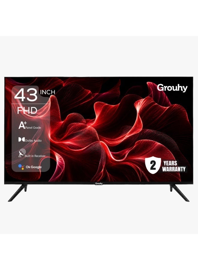 Grouhy 43 Inch FHD Smart LED TV Frameless With Built-in Receiver - GLD43SDV2 - Image 1