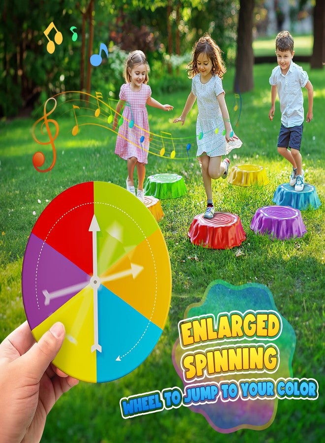 Flooyes Stepping Stones for Kids, 6pcs Light up & Music Non-Slip Stepping Stones, Sensory Toy for Toddler Balance & Coordination Skills, Indoor & Outdoor Toys, Toys for Toddlers Ages 3-5 - Image 4