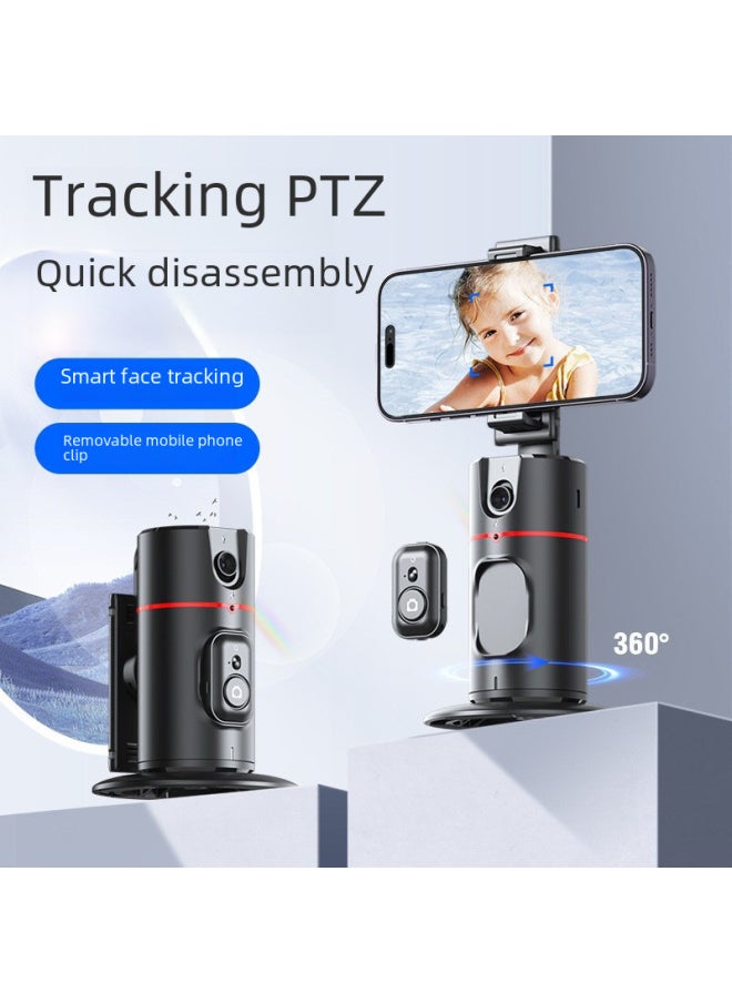 Mobile Phone Panoramic Tracking PTZ P02 Desktop TikTok Live Support 360 ° AI Intelligent Face Tracking Artifact-Color:P02 PTZ-Black