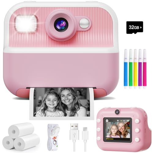 DUDUDRAGON Instant Camera Front Rear Dual Selfie Kids Camera with 1080P Videos Holiday Birthday Gifts for Kids Age 312 Toddler Portable Travel Print Digital Camera Toy for 4 5 6 7 8 9 Year Boys Girls - Image 1