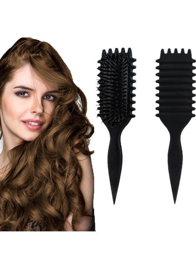 ALKAYAN Curl Define Styling Brush,Curly Hair Brush, Wet Dry Detangler Hair Brush, The Essential Tool For Shaping And Styling Your Curls, Achieve Perfectly Defined Curl (Black) - Image 1