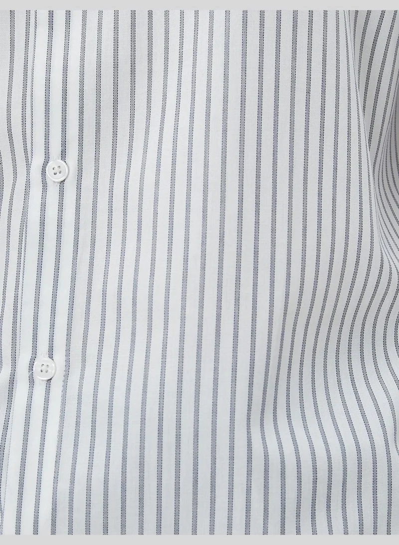 KOTON Basic Shirt Classic Neck Long Sleeve Buttoned Cotton