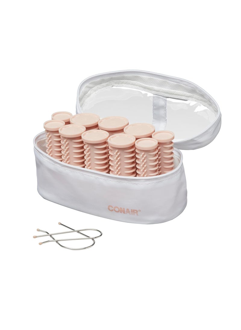 CONAIR Conair Instant Heat Compact Hot Rollers for Long Medium and All Hair  Hair Curler  Hair Roller Clips Included  1 14inch 1inch and 34inch Rollers  - Image 1