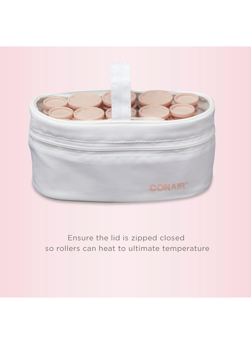 CONAIR Conair Instant Heat Compact Hot Rollers for Long Medium and All Hair  Hair Curler  Hair Roller Clips Included  1 14inch 1inch and 34inch Rollers  - Image 3