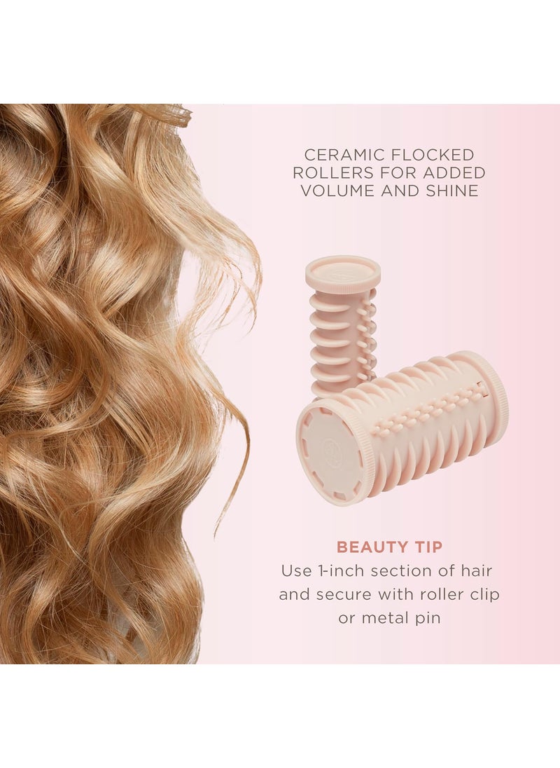 CONAIR Conair Instant Heat Compact Hot Rollers for Long Medium and All Hair  Hair Curler  Hair Roller Clips Included  1 14inch 1inch and 34inch Rollers  - Image 5