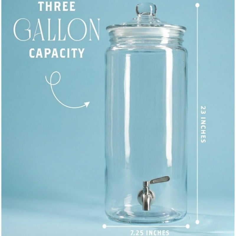 kitchentoolz 3 Gallon Glass Beverage Dispenser & Spigot â€“ Large Drink Dispenser for Parties, Juice, Water, Iced Tea, Sangria, Punch, Cocktails - Image 5