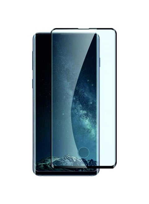 Screen Protector Compatible with Galaxy S10, Tempered Glass [Fingerprint Unlocking Hole] [Fingerprint Recognition Compatible] [3D Curved Full-coverage] [9H Hardness]