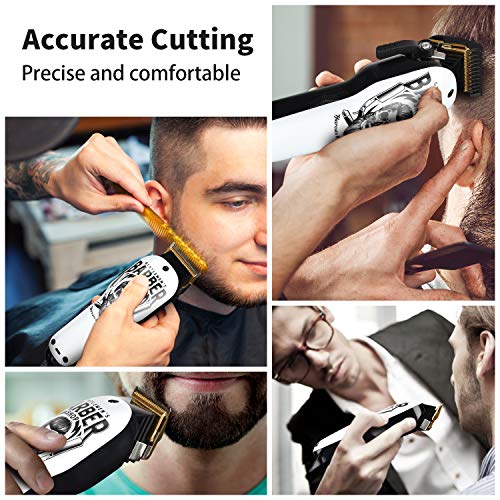 BESTBOMG® Updated Professional Hair Clippers Cordless Hair Haircut Kit Rechargeable 2000mAh Hair Beard Trimmer Haircut Grooming Kit with 6 Guide Combs & for Men/Father/Husband/Boyfriend - Image 5