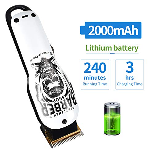 BESTBOMG® Updated Professional Hair Clippers Cordless Hair Haircut Kit Rechargeable 2000mAh Hair Beard Trimmer Haircut Grooming Kit with 6 Guide Combs & for Men/Father/Husband/Boyfriend - Image 4